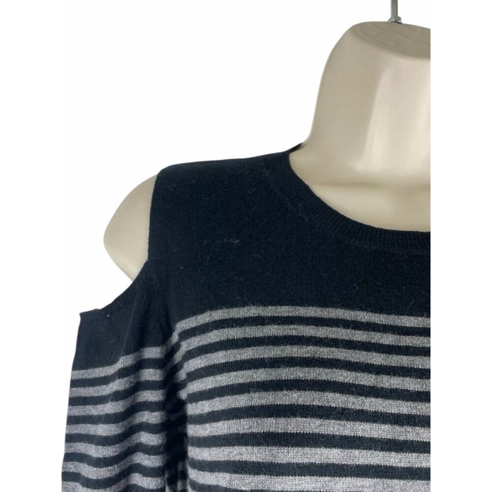 Acrobat Cashmere Blend Sweater Cold Shoulder Striped Size XS - Picture 6 of 9